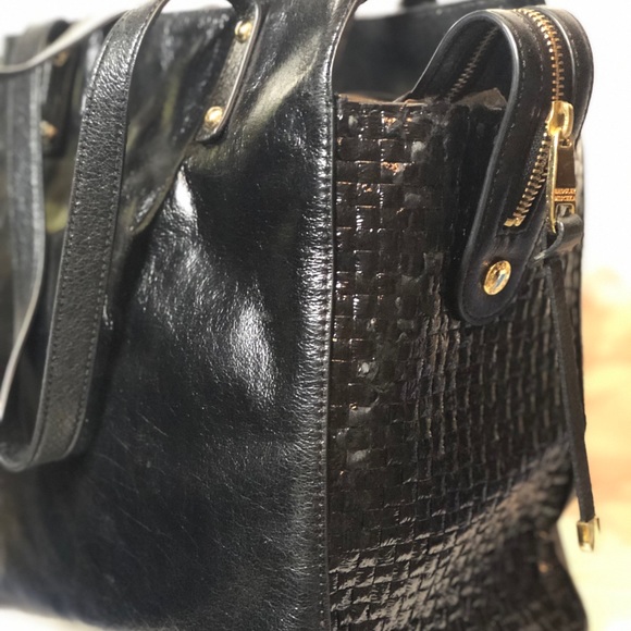 Badgley Mischka Shine Leather Tote - Picture 6 of 6